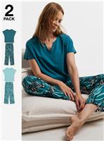 JD WILLIAMS 2 Pack Cotton Pyjama Set 28-30