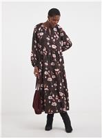 JD WILLIAMS Long Sleeve Smock Tiered Dress 8