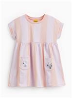 Lilac Stripe Snoopy Print Jersey Dress 2-3 years