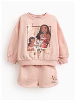 Pink Moana Graphic Sweatshirt & Shorts Set 3-4 years