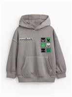 Grey Minecraft Graphic Print Hoodie 12 years
