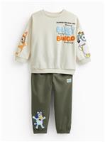Cream Bluey Print Sweatshirt & Joggers Set 5-6 years