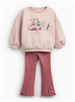 Gabby's Dollhouse Pink Sweatshirt & Ribbed Flared Leggings 1-2 years