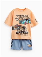 Orange Hot Wheels Print Shortie Pyjamas 9-10 years