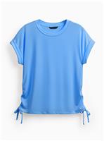 REAKTIV Blue Plain Ruched Tee XS