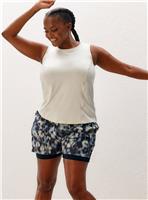 REAKTIV Blurred Print Training 2 in 1 Shorts L