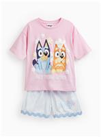 Pink Bluey Print Shortie Pyjamas 3-4 years