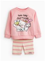 Pink Hello Kitty Sweat & Shorts Set 4-5 years