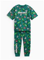 Green Minecraft Print Pyjamas 9-10 years