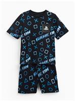 Black PlayStation Print Shortie Pyjamas 9-10 years