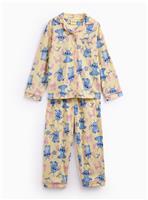 Yellow Lilo & Stitch Print Traditional Pyjamas 7-8 years