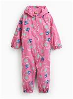 Pink Stitch Print Puddlesuit 6-7 years