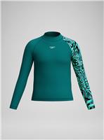 SPEEDO Boys Digital Long Sleeve Rash Top 7-8 years
