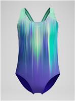 SPEEDO Girls Digi Placement Splashback Swimsuit 7-8 years