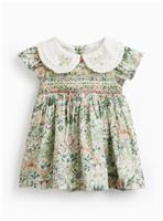 Tu x Morris & Co. Strawberry Thief Floral Frill Collar Dress 9-12 months