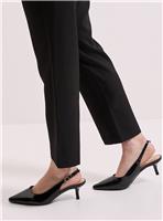 DOROTHY PERKINS Dova Slingback Kitten Heel Court Shoes True Black 3