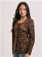 DOROTHY PERKINS Structured Leopard Pocket Detail Blazer 8
