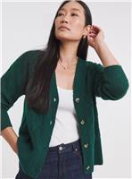 JD WILLIAMS Sponge Cable V Neck Cardigan 16-18