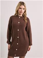 DOROTHY PERKINS Chocolate Button Down Knitted Dress L