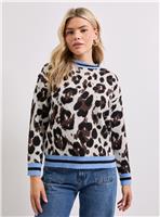 DOROTHY PERKINS Leopard Knitted Jumper S
