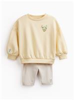 Yellow Disney Daisy Print Sweatshirt & Shorts Set 3-4 years