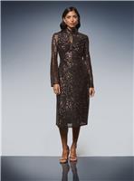 WALLIS High Neck Sequin Midi Dress 16