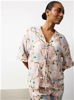 Tu X Scion Pink Fringed Poppy Print Traditional Pyjamas M