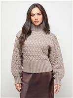 OASIS Chunky Cable Knit Roll Neck Jumper XS