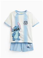 Blue Disney Lilo & Stitch Football Print Shortie Pyjamas 12-13 years