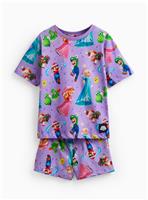 Purple Princess Peach Print Shortie Pyjamas 4-5 years