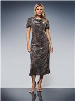 DOROTHY PERKINS Luxe Cowl Neck Puff Sleeve Midi Dress 16