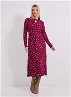 DOROTHY PERKINS Ditsy Floral Knot Waist Long Sleeve Midi Dress 18