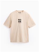Cream Japanese Coca Cola Graphic Relaxed T-Shirt M