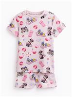 Pink Disney Minnie Mouse Print Shortie Pyjamas 9-10 years