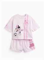 Pink Disney Minnie Mouse Football Print Shortie Pyjamas 4-5 years