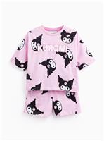 Pink Hello Kitty Kuromi Print Shortie Pyjamas 7-8 years
