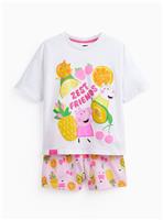 Peppa Pig Fruit Print Shortie Pyjamas 3-4 years