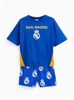 Blue Real Madrid Football Print Shortie Pyjamas 4-5 years