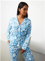 Tu X Scion Blue Floral Print Traditional Pyjamas S