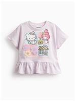 Lilac Hello Kitty Graphic Frill Hem T-Shirt 3-4 years