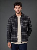 BURTON Navy Check Wool Look Jacket S