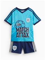 Blue Match Attax Print Shortie Pyjamas 9-10 years