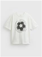 White Football Graphic T-Shirt 12 years