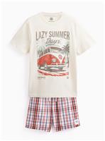 Cream Volkswagen Graphic Shortie Pyjamas L