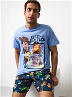 Blue Toy Story Print Shortie Pyjamas XS