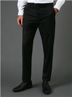 BURTON Black Slim Fit Tuxedo Suit Trouser 38R