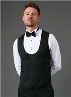 BURTON Black Slim Fit Tuxedo Suit Waistcoat M