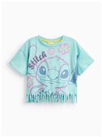 Disney Stitch Character Print Fringe Hem T-Shirt 5-6 years