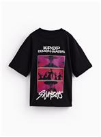 Black KPop Demon Hunters Graphic T-Shirt 7 years
