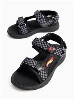 Black Hot Wheels Print Sandals 9 Infant
